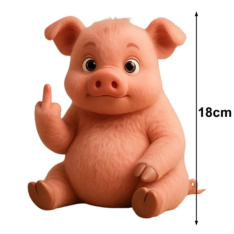 

Middle Finger Plush Cute Animal Desk Statue Mini Home Office Theme Party Bar Table Mood Decoration Props Gift Accessories