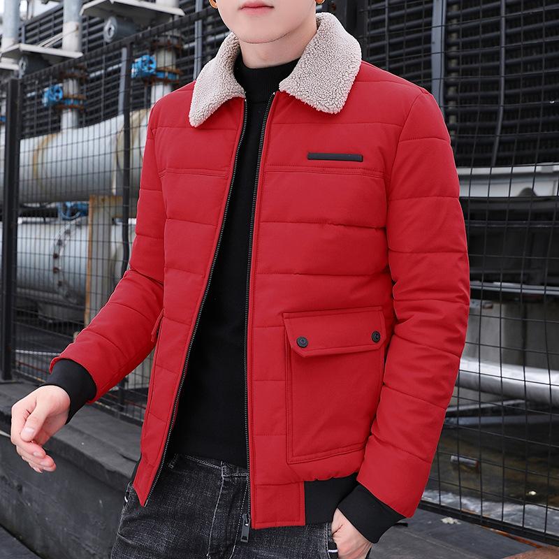 Trendy Men's Windproof and Warm, Thickened and Velvet Casual and Popular Versatile Cotton-padded Clothes and Cotton-padded Jackets for Men
