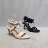 Strap-on Sandals Women's 2025 New Korean Version High-heeled Open-toed Sandals Women's Thin Heels Sexy Cross-strap Women's Shoes