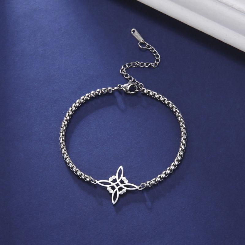Witches Knot Bracelet For Women Stainless Steel Material Knot Wiccan Symbol Bracelet Adjustable Bracelet Jewelry Gifts