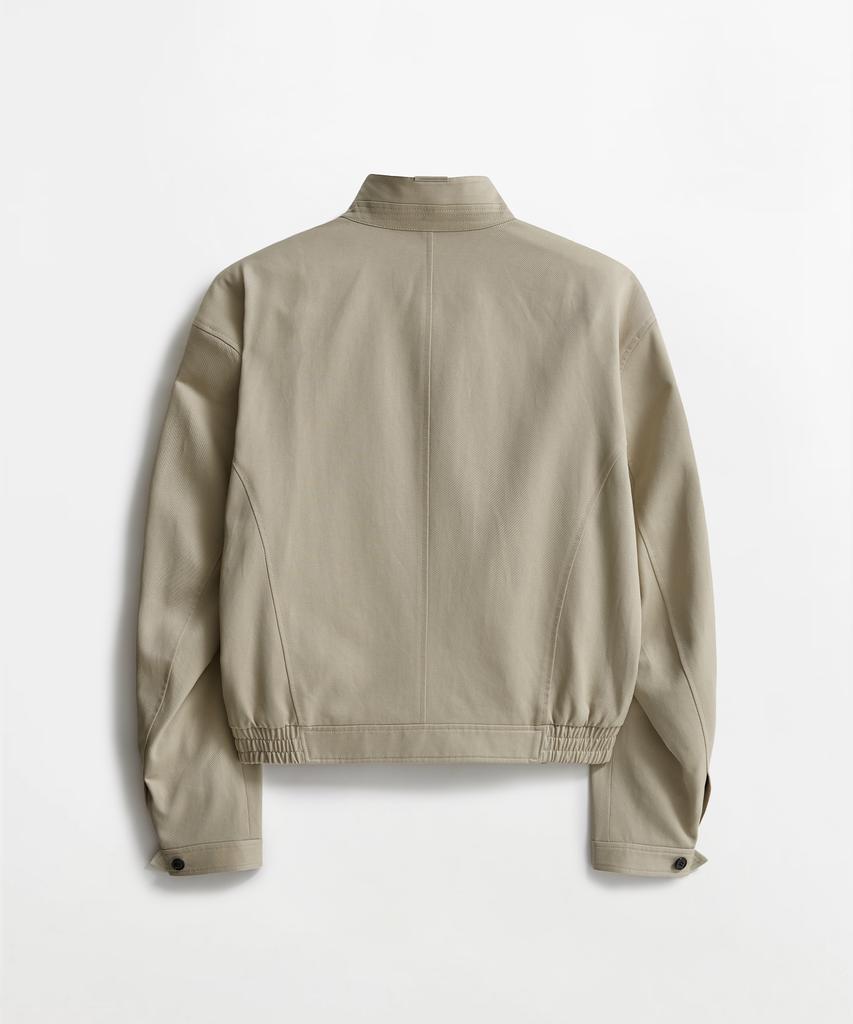 LMOOD Underlay Cotton Harrington Jacket Ash Beige