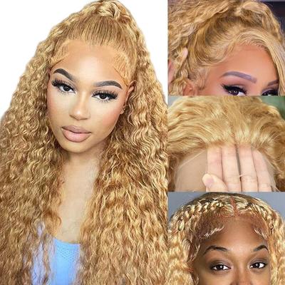 Women's Front Lace Synthetic Fiber Wig African Hand-wrapped Small Curly Hair Long Curly Hair Wig