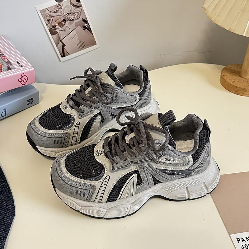 

Fashion 2025 Ladies Vintage Chunky Platform Dad Shoes Female Low-top Shoes Leopard Skateboard Shoes for Women Versatile Casual Shoes 35