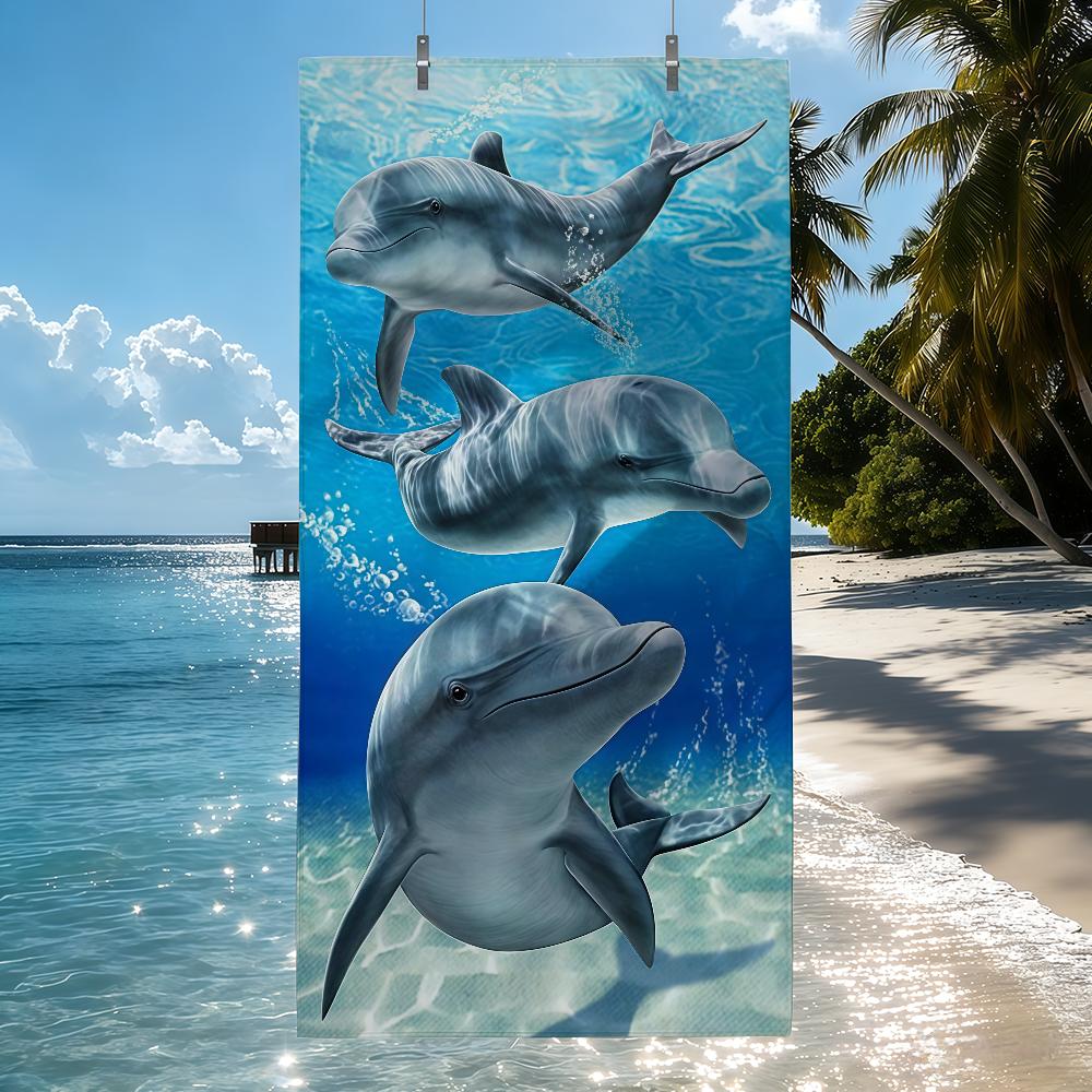 Dolphin Towel Quick Drying Beach Towels Are Suitable For Swimming Pools Camping Yoga And The Gym