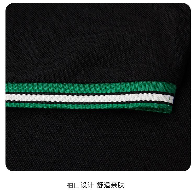 Men's 100% Cotton Short-Sleeved Polo Shirt with Color Contrast and Letter Print