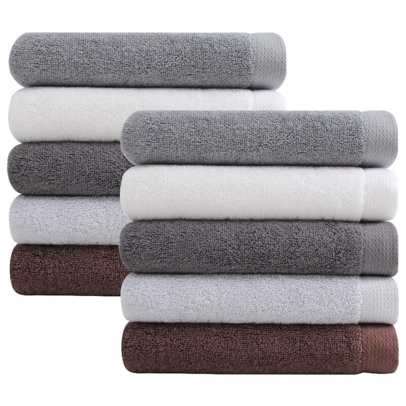 Modern Color 30-Count 170g Hotel Towel Set of 10 Face Towels white