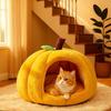 Plush Pumpkin Cat House Semi-enclosed Warm Thickened Cat Sleeping Bed Comfortable Non-slip Pet Cat Bed For Cats Dogs