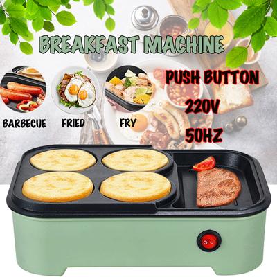 220V 700W Electric Hamburger Maker Egg Cake Oven Breakfast Machine Egg Cake Steak Non-Stick Frying Pan Toaster Eggette Machine