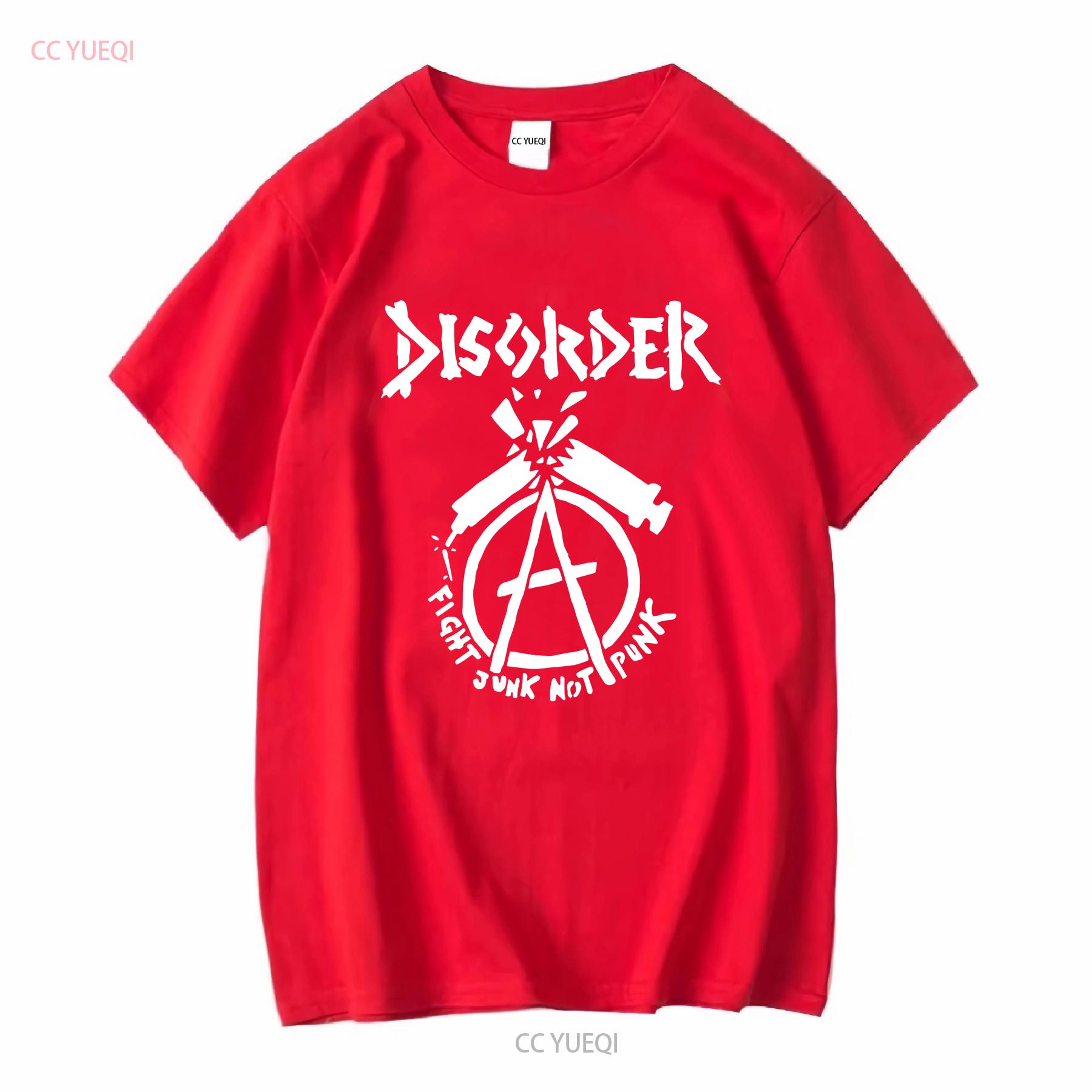 Disorder Fight Junk Thrash хардкор Панк рок группа Футболка с длинным или коротким рукавом винтажная Стиранная с принтом Унисекс мода Стильная S