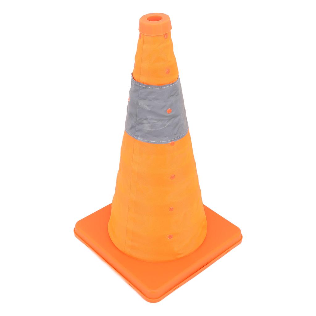 Reflektierender Sicherheitskegel, 45 x 24,5 x 24,5 cm, zusammenklappbarer, tragbarer, weicher Verkehrssicherheitskegel zum Parken auf der Straße