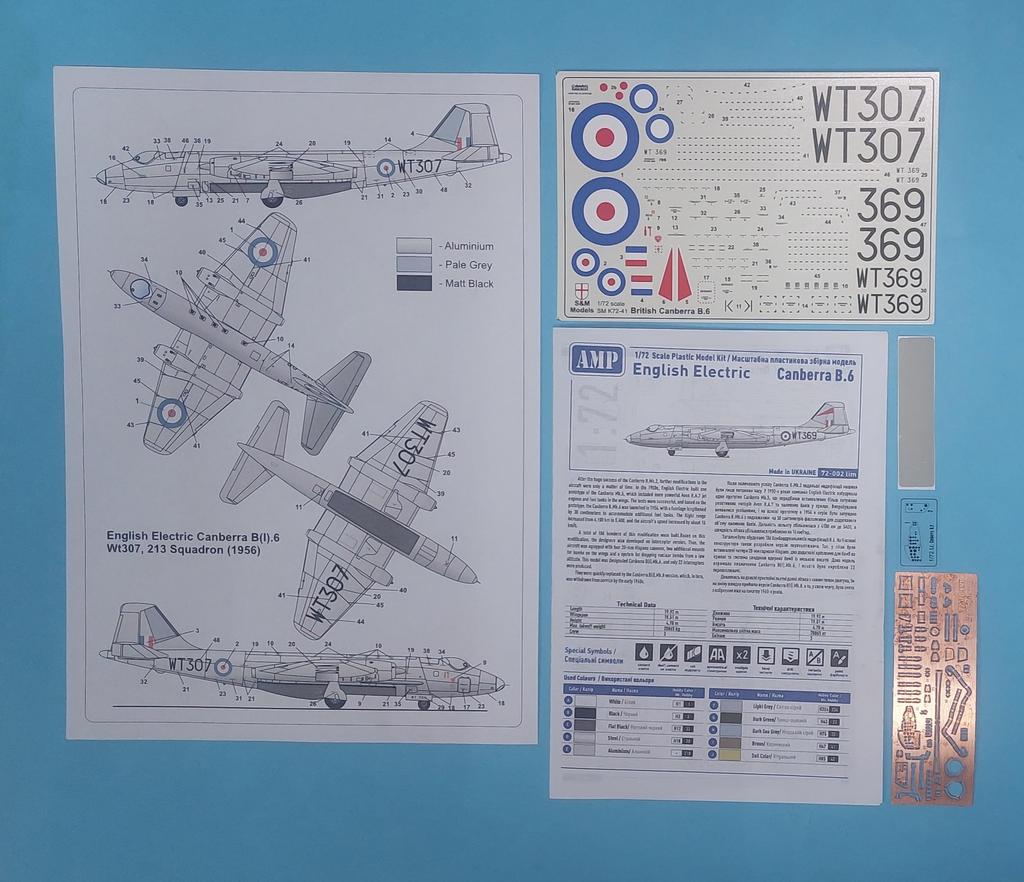 AMP Scale British Canberra Jet Bomber Limited Edition Plastic Model Kit AVP7202L 1/72 E.E. B.6 (Airplane)