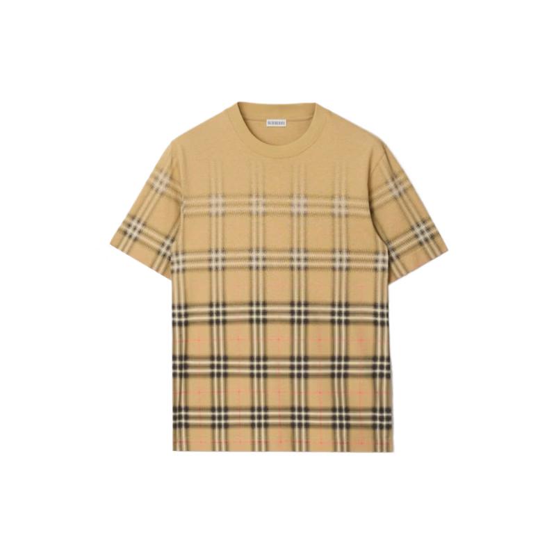 

Чоловіча бавовняна футболка Burberry з градієнтною клітинкою M