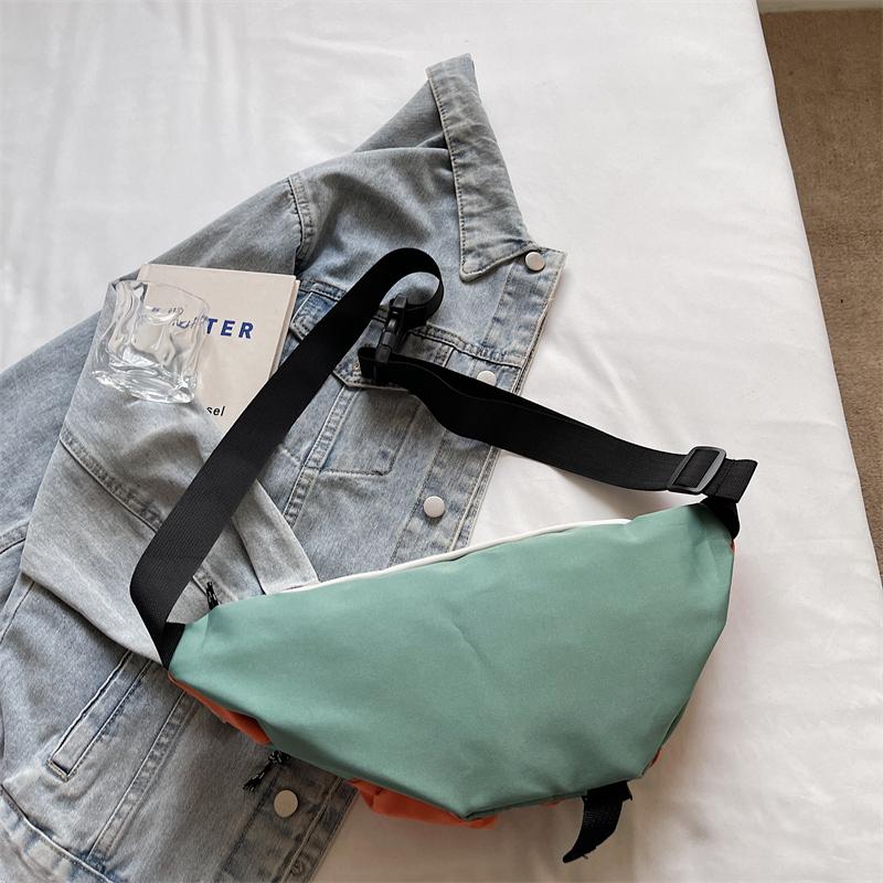 Sport Chest Bag Contrast Shoulder Bag Commuter Crossbody Bag