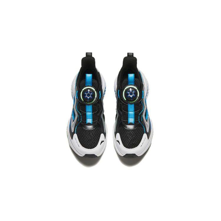 Anta Kids Synthetic Leather Sports Casual Comfortable Lightweight Durable Breathable Sandals Kids Sandals Black Silver 312426931-2