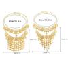 Coin Bell Tassel Masquerade Mask Veil Bohemian Style Luxury Belly Dance Stage Cosplay Hollow Out Fashion Women's Jewelry Mask