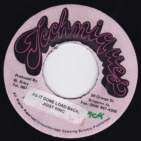 

7inch Record JIGSY KING - As It Done Load Back NONE Techniques Jamaica Reggae, Ska & Dub Used