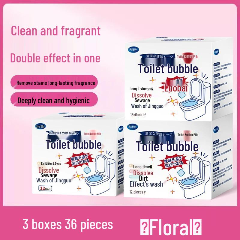 

Одноразовий засіб для чищення туалету: Шипучі дезодоруючі та таблетки для видалення запаху для виведення плям та видалення накипу Long-lasting fragrance, deep cleaning