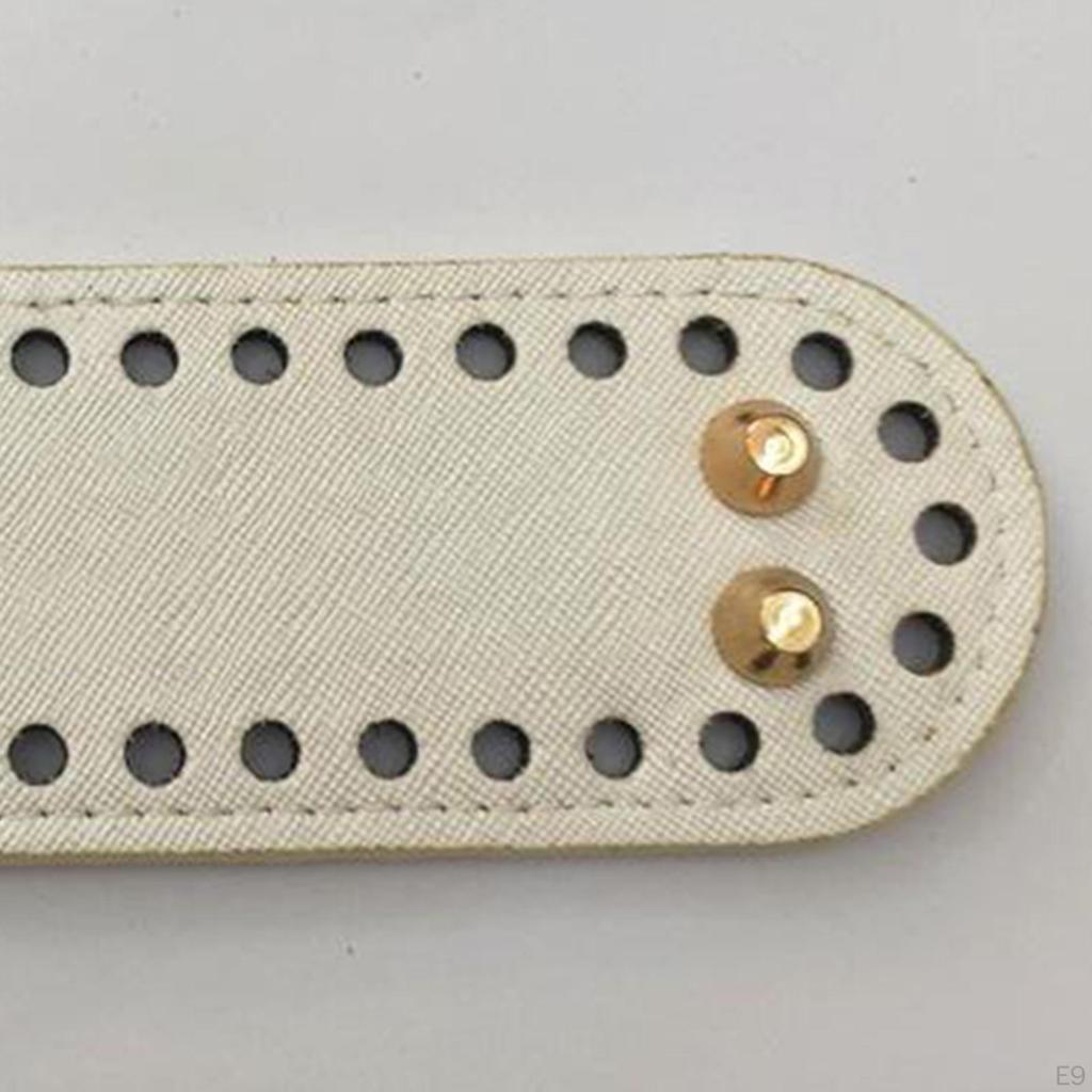 18x5cm 7.09x1.97 Inch Crochet Bag Bottom Leather Bottoms for Bags Cushion Base with Holes and
