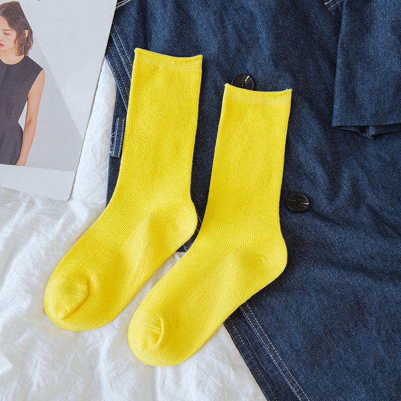 

Новое поступление, женские хлопковые свободные носки в стиле ретро, ​​зимние корейские дизайнерские рождественские носки в трубке One size