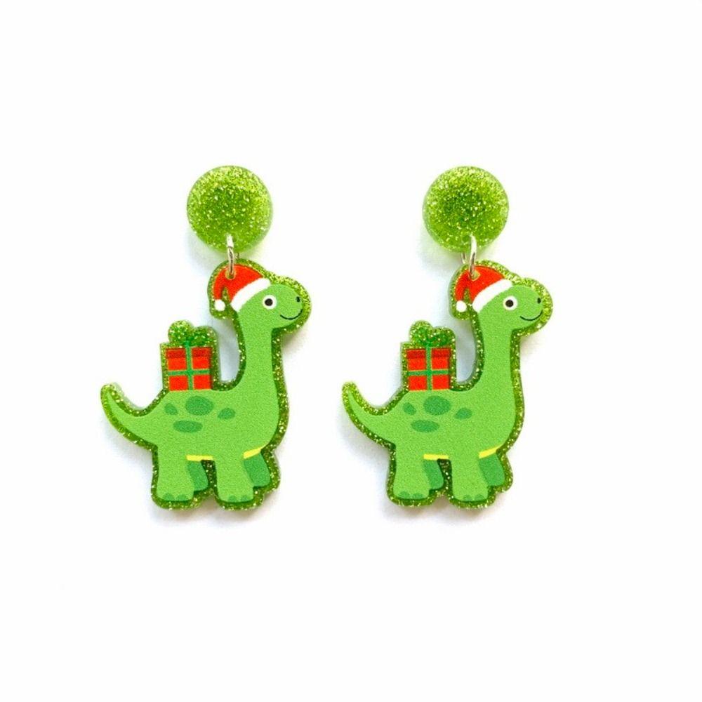 

Xmas Tree New Year Gift Dinosaur Pendant Earrings Women Jewelry Christmas Earrings Stud Earrings A