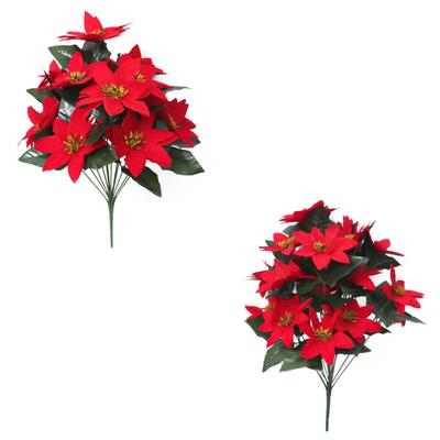 Christmas Simulation Bouquet Christmas Flowers Fake Flowers Christmas Decoration Green Plants Potted Ornaments