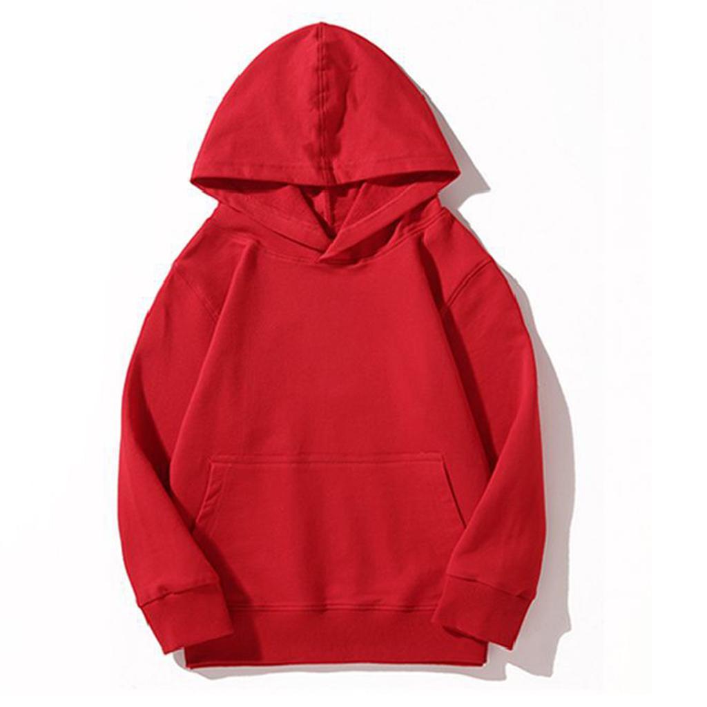 Children's Boys' Fashion Solid Color Pullover Casual Round Neck Hoodie
