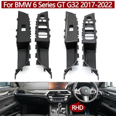 Samochód z kierownicą po prawej stronie Pokrywa podłokietnika klamki drzwi przednich kierowcy Lewa Prawa Panel uchwytu drzwi Osłona ozdobna Do BMW Serii 6 GT G32 2017-