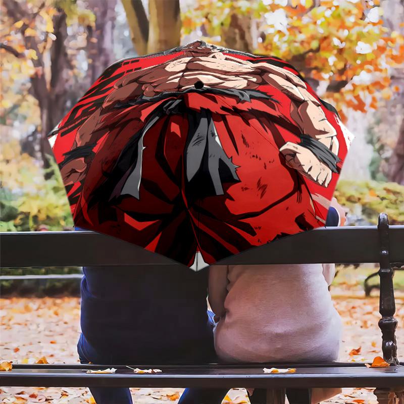 1 PC Automatic Folding Umbrella - Dragon Ball Pattern Portable Foldable Design With 8 Ribs Christmas Birthday Gifts