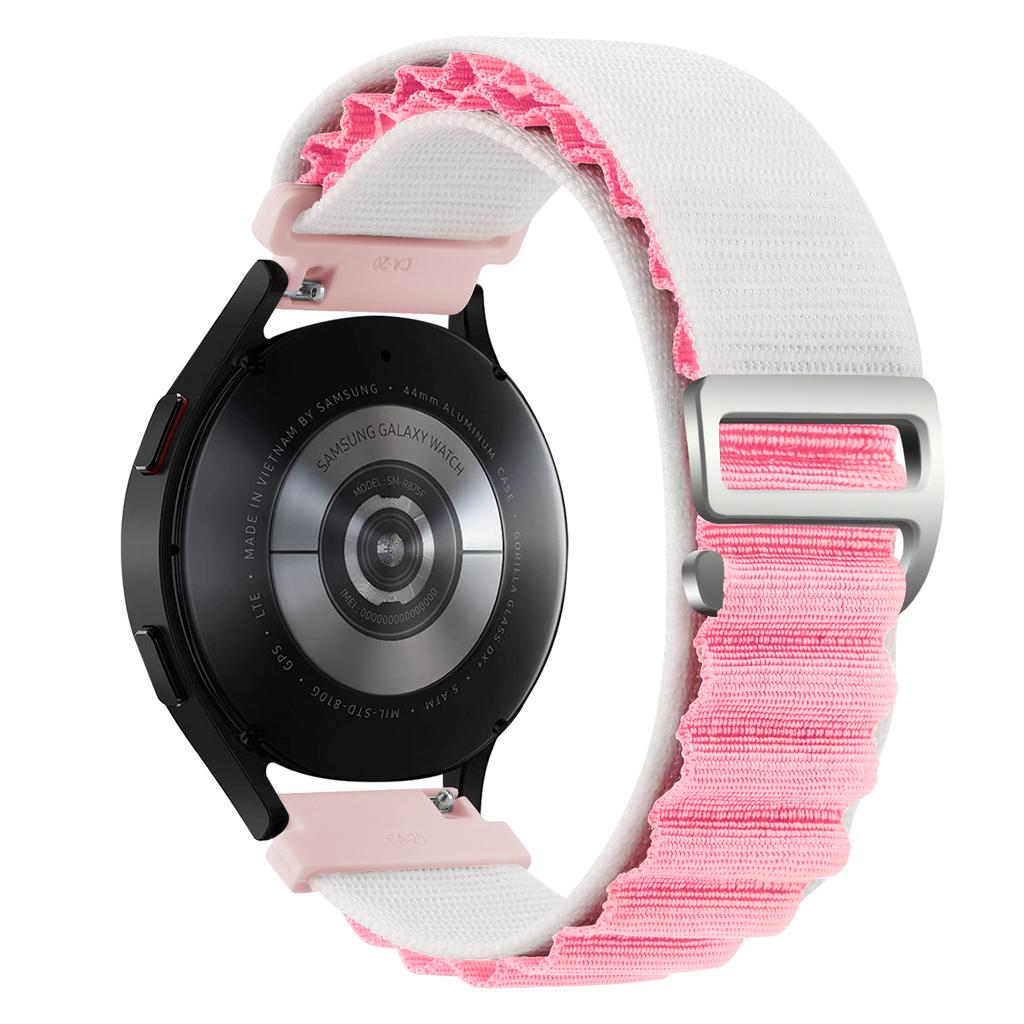 Nylonband för Samsung Galaxy Watch7 6 5 4 40mm 44mm Classic/Active/Gear S3 Frontier 18 20 22mm Sport Loop-rem Amazfit GTS 3 4