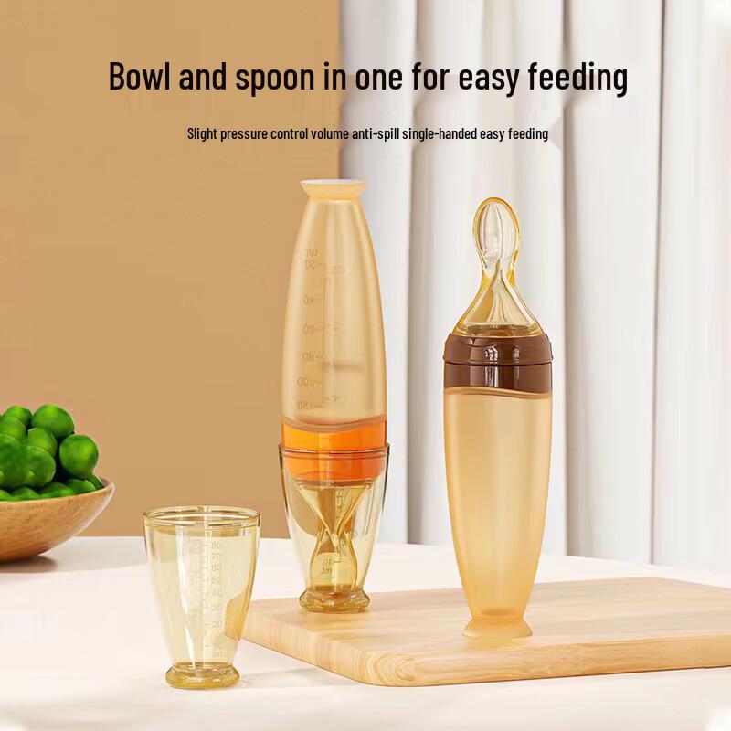 YOUKEBEI Silicone Baby Food Squeeze Spoon Set