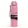 1PC Lake Boat Minimal Line Drawing 750ml Color Plastic Sports Water Bottle Leakproof Flip Straw Lid Suitable for Sports Office Home Use