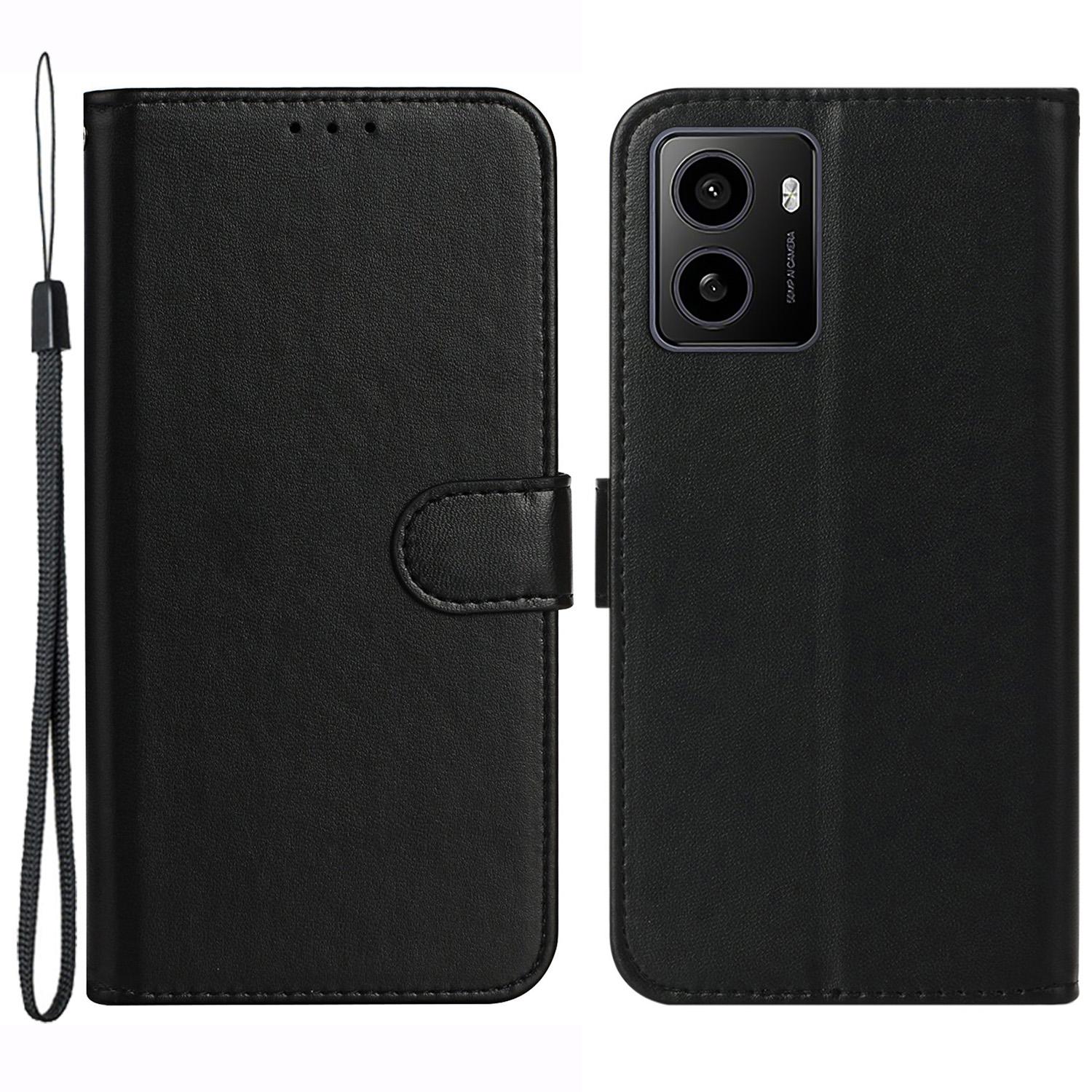 

Для HMD Pulse+/Pulse Чехол Кожаный Кошелек Чехол для Телефона Функция Подставки Однотонный Black