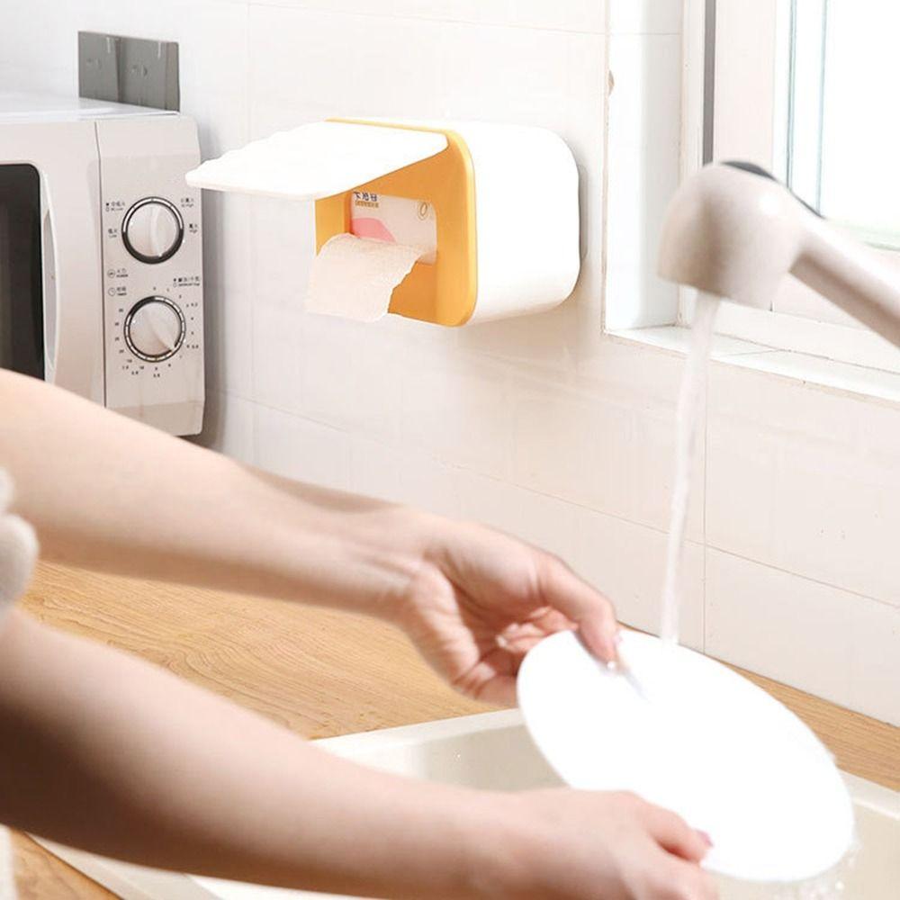 Plastic Dual-purpose Tissue Box Extractive Large Capacity Napkin Paper Case Refillable Seat Type/Wall Mounted Napkin Holder Car