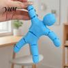 Articulated Humanoid Figure 3D Printed Action Figure, Multiple Pose Flexible Desktop Stress Relief Gadget Figurine, Collectable Robot Figures