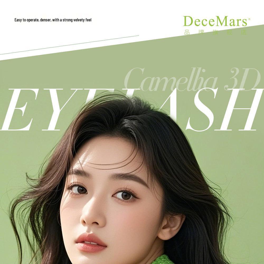 DeceMars Slanted Three-Leaf Clover Fox-Eye Eyelash Extensions - Seamless, Rootless Blooming for Salon-Quality Grafting.