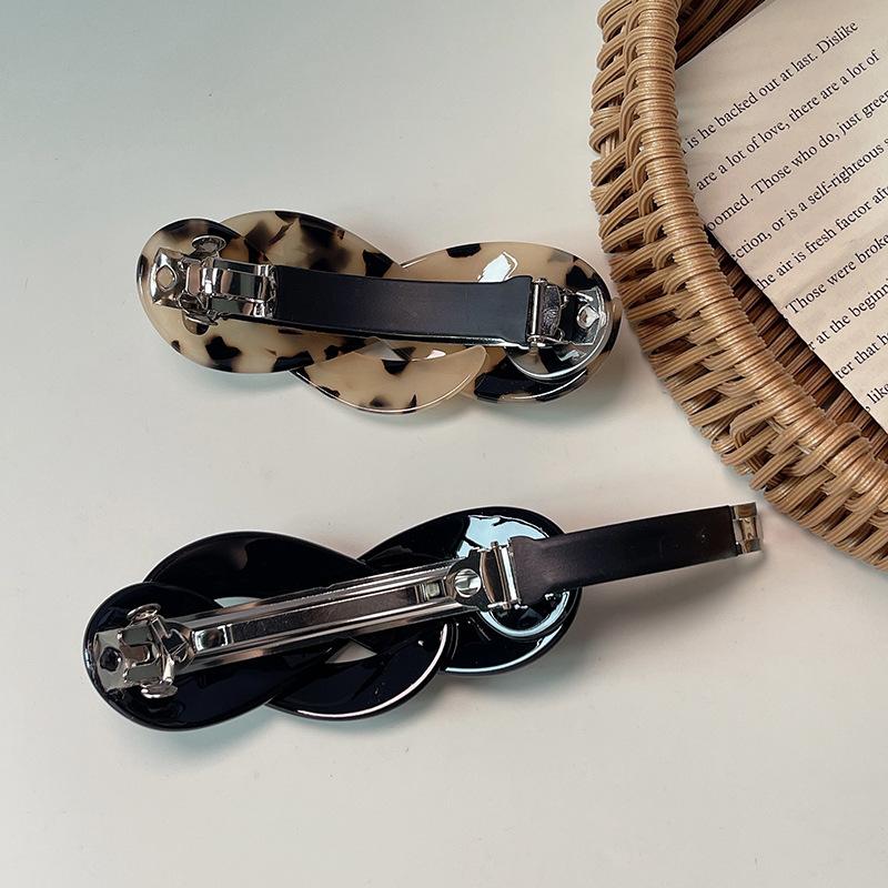 Vintage New Design Twist Acetic Acid Spring Clip Fashion 9.5CM Large Styling Ponytail Clip Hair Accessories For Woman Girls