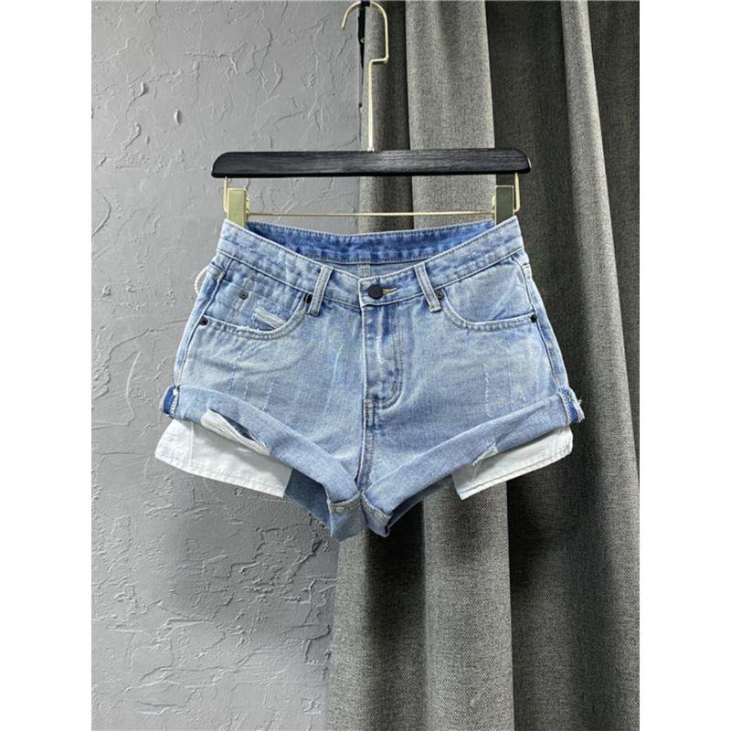 

High Waist Fashion Sexy Style Summer Wear New Denim Shorts 311 Retro Blue [high quality In Stock]] M