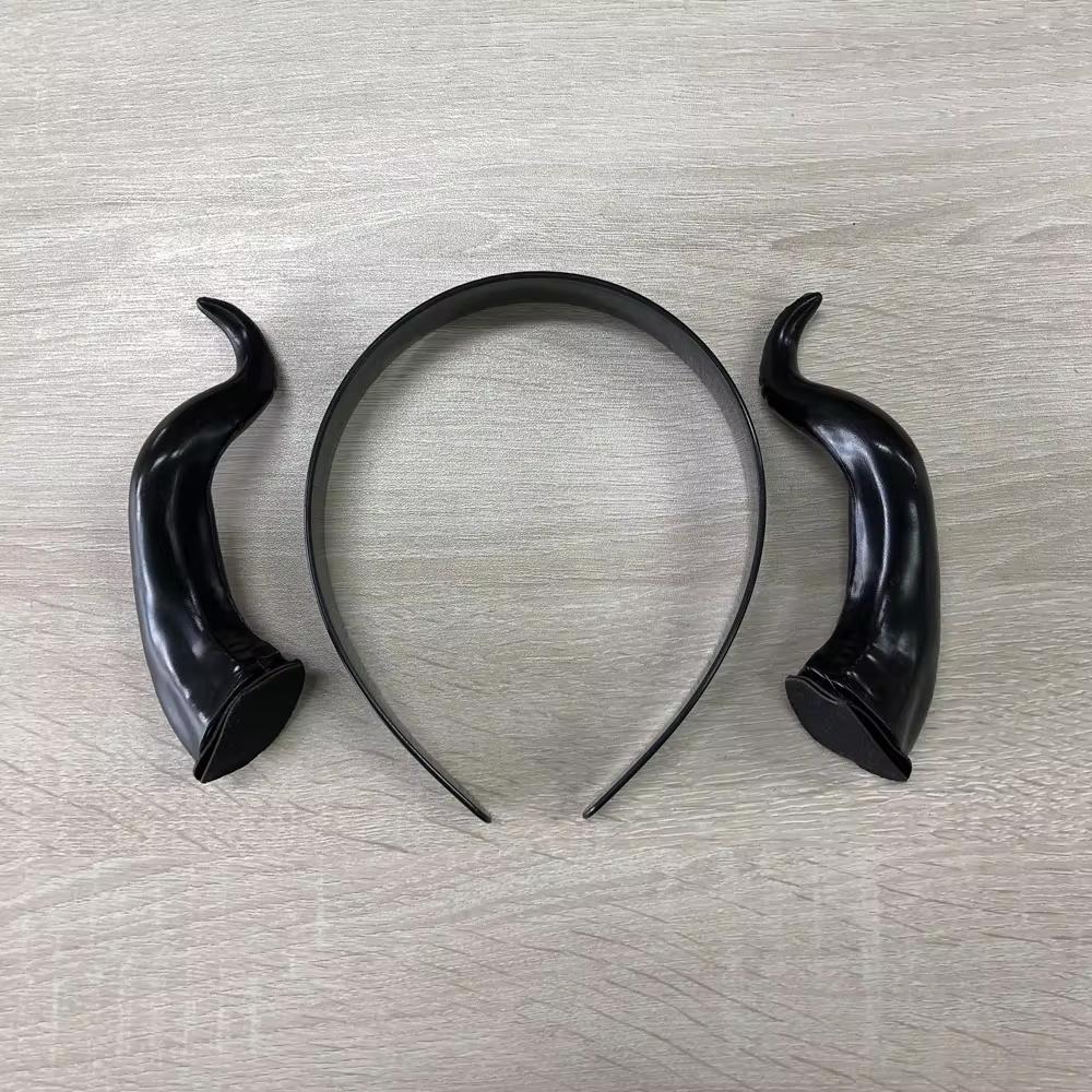 Role Playing Animal Antelope Demon Headpiece Christmas Halloween Costume Accessories Black Queen Witch Demon Horn Headpiece