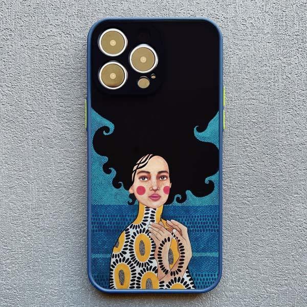 

Artistic Peaceful Oil Painting Woman High-Quality Case for iPhone 15 14 13 12 11 Pro Max Back Cover for 7 8 Plus SE X XS XR Capa iphone14