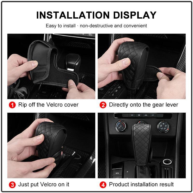 Auto Schalthebelabdeckung PU Leder Schalthebelabdeckung Getriebe Schalthebelknauf Schutz Für Volkswagen Touran Golf-4 5 6 7 Passat Polo MK4 Bora Altea