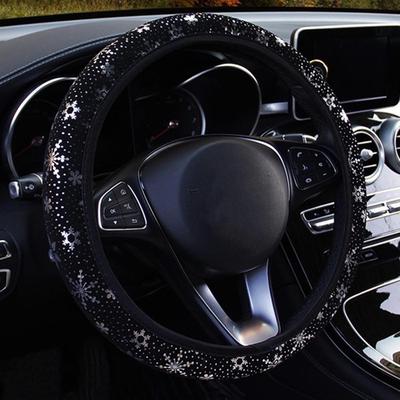 Universal Hot Stamping Snowflake Elastic Band Steering Wheel Cover Car Styling Accessories