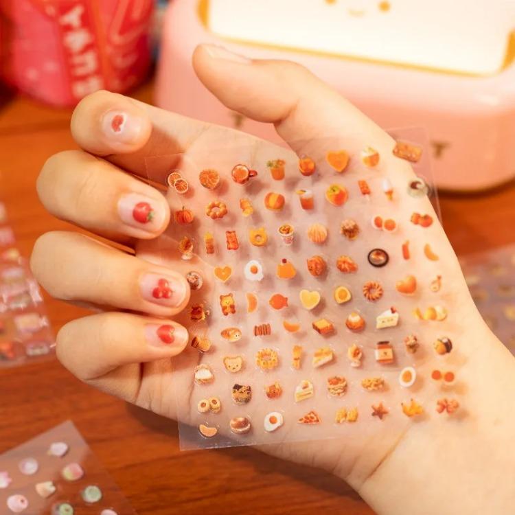 Tiny Cute Cartoon Sticker Set Kawaii Animal Mini Pattern Decals for Nail Art Journal DIY INS Aesthetic Scrapbooking Supplies