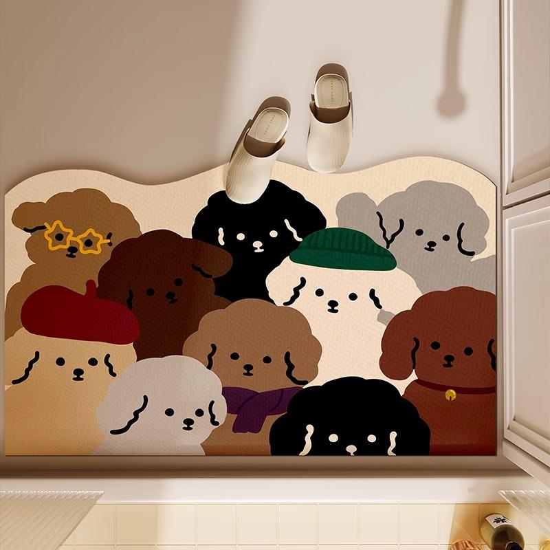 Bathroom floor mat, bathroom doorway, diatomaceous earth absorbent anti slip door mat, floor mat, toilet quick drying