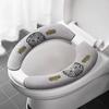 2Pc/set Reusable Warm Flannel Toilet Sticker Toilet Seat Covers Washable Toilet Seat Filling Bathroom Mat Seat Cover Universal