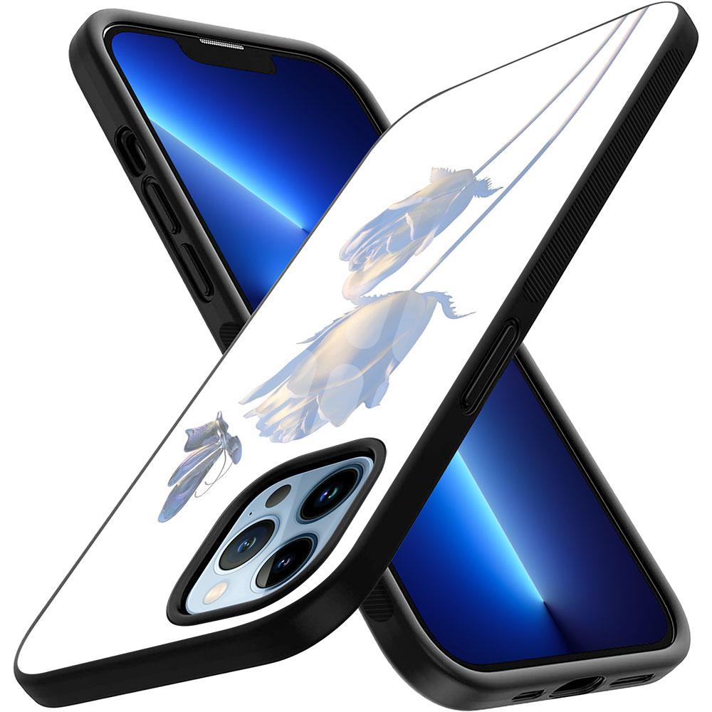 Flowers And Plants Case For Iphone 11 14 13 12 Pro Max Mini Xs Xr X 7 8 6s Plus Se 2022 Tempered Glass Protection Cover Fundas