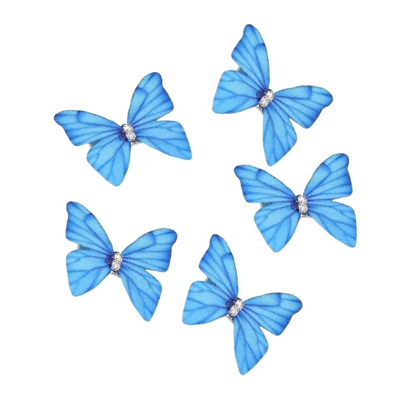 Pack Of 5 Butterfly Hair Clip For Women Girl Hair Accessories Side Barrettes For Parties Proms School Event Wear