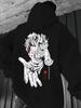 Hunter X Hunter Anime Joker Back Print Hoodie Men Women Gothic Street Style Autumn Pullover Sweatshirt Vintage Harajuku Fleece Daily Top