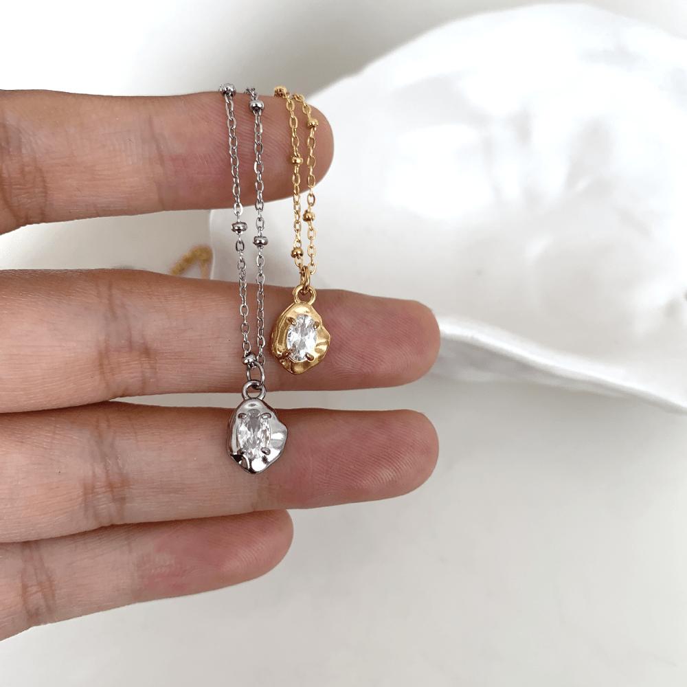 New irregular pendant, Japanese and Korean style necklace, exquisite pendant necklace.