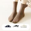 Cotton Solid Color Mid-calf Socks Women's Fall and Winter Stocks Boneless Mid-calf Socks