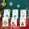 6Pcs Christmas Greeting Card Set Festive Santa/Snowman/Gingerbread Themed Holiday Cards For Gift Messages & Party Favors